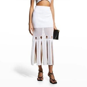 Alexis Kiara Midi Paneled Skirt in white size XS